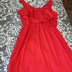 Orange red short dress